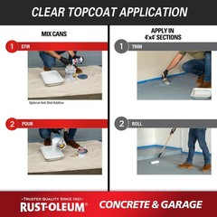 Rust-Oleum Concrete & Garage Gloss Clear Floor Paint 1 gal (Pack of 2)