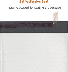 6×10 Poly Bubble Padded Envelopes Mailers White/Gray Self-Seal 50+ Bulk Discount