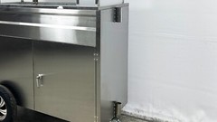 NEW Fruit Cart Vending Concession Stand Stainless Steel Display Frutas Vendor
