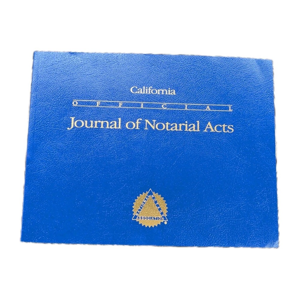 California NNA Official Journal of Notarial Acts CA HTF