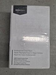 Amazon Basics Multipurpose Copy Printer Paper, 20 lb, 8.5 x 11 Inches, 5 Reams (