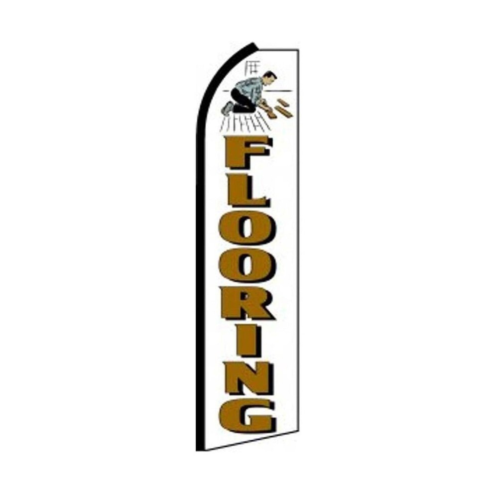 Flooring Swooper Flutter Feather Flag | 3ft W x 11.5ft Tall