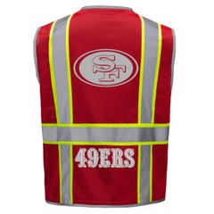 🏈🦺SAN FRANCISCO 49ERS SAFETY PPE WORK VEST W/REFLECTIVE LOGO L/XL/2X-4XL
