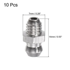 Grease Nipple 10Pcs Grease Inlet High Hardness Long Service Life Material