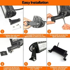 Side Brackets, LEDOPPO Light Bar Mounting Brackets Kit – Universal Straight &…