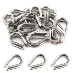 M5 Stainless Steel Thimble for 5/32″ – 3/16″ Dia Wire Rope Cable Thimbles Rig…