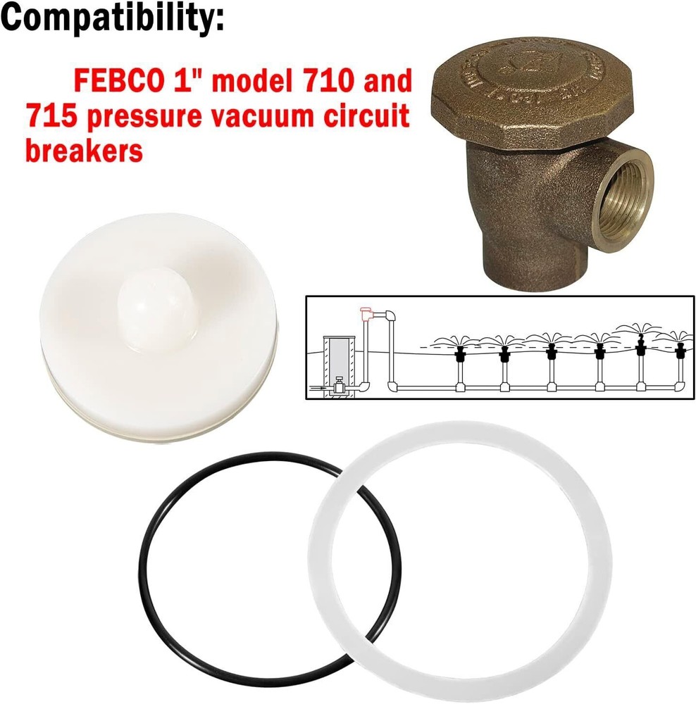 Assembly 901-549 710 1″ Repair Kit for FEBCO 1″ Model 710 715 Pressure Breakers