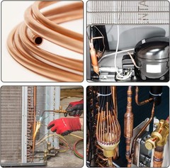 Durable 13/64″ OD Copper Refrigeration Tubing, 6.5 Ft Length for Reliability