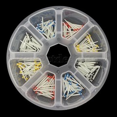 200pcs Dental Glass Fiber Posts Teeth Restorative Screw Straight Endo Post Set