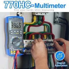 Digital Multimeter TRMS 6000 Counts Auto Range Ammeter AC DC Volt Clamp Meter