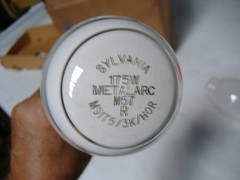4 Sylvania 175 watt hid ms metalarc metal halide lamp ms175/3k/hor 64494-Q #828