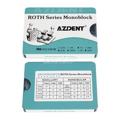 50 Sets AZDENT Dental Ortho MIM Monoblock Brackets Mini Roth.022 Hooks 345