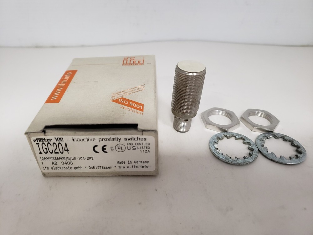 IFM EFECTOR IGC204 INDUCTIVE PROXIMITY SWITCH 10-30V DC NIB