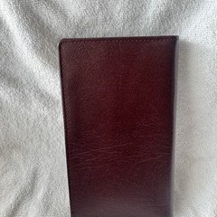 Day Timer Brown Leather Senior Pocket Planner Wallet Checkbook Organizer 4″ x 7″