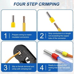Ferrule Crimping Tool Kit Wire Ferrules Kit Crimper Pliers with 1800PCS Wire End