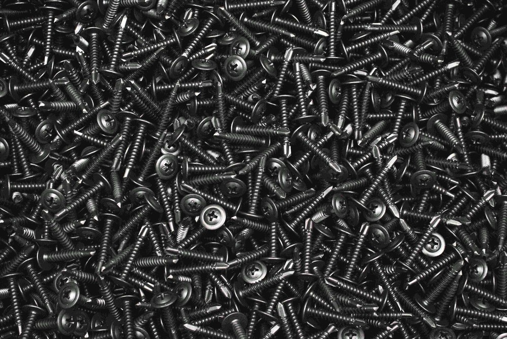 (1000) Plain Black Phillips Mod Truss Head 8 x 1 Self-Drilling #8 Trim Tek Screw