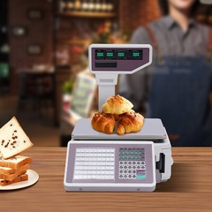 LCD Display Electronic Price Computing Scale w/ Thermal Label Printer 0.44-66lbs