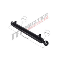 Hydraulic Cylinder Welded Double Acting 2″ Bore 12″ Stroke Swivel Ball/Eye