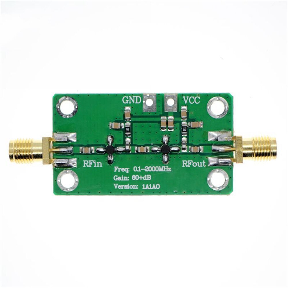 LNA 0.1-2000MHz 60dB Low Noise Amplifier Board RF Broadband Module DC 6-12V