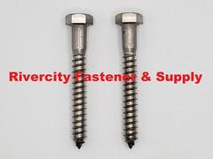 5/16 x 2-1/2 Stainless Steel Hex Lag Bolts 5/16 x 2.5 Lag / Wood / Coach Screws