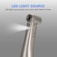 Dental 1:1 Fiber Optic LED Contra Angle Handpiece 4 Spray Push Button fit NSK fo