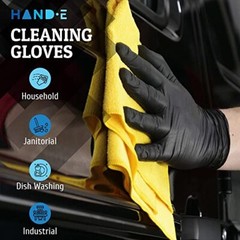 Black Nitrile Disposable Gloves X-Large 50 Count – BBQ Tattoo Hair Dye Cookin…