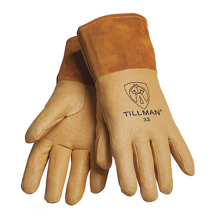 Tillman 32S 32 Welding Gloves, Straight Cuff, Straight Thumb, Premium Pigskin,