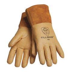Tillman 32S 32 Welding Gloves, Straight Cuff, Straight Thumb, Premium Pigskin,