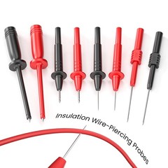 Cleqee 25 Stück Silikon-Multimeter-Prüfleitungen mit austauschbaren Prüfspitz…