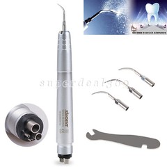 Dental Ultrasonic Air Scaler Handpiece 2&4Hole w 3Tips&Scaler Tips&Wrench Key ty