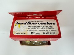 Shepherd 2 1/4 Casters Pair Stem 9319 63MM Plate Type Hard Floor Wheel