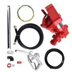 15GPM 12V Fuel Transfer Pump DC Gasoline with Nozzle Kit for Gas Diesel Kerosene