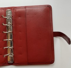 Vintage Coach Agenda Organizer Red Glove Tanned Leather Filofax Pocket Size