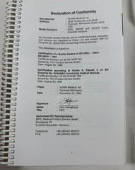 Nonin 8500 and 8500M Hand Held Pulse Oximeters Instruction and Service Manual