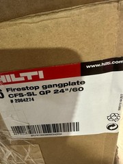 Hilti CFS‑SL GP 24″/60 Firestop Gangplate 4-Hole 2-Pack 2064274 -30-100C-New In