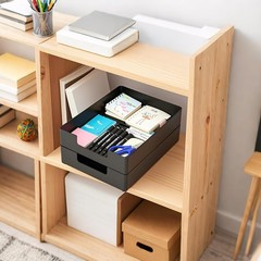Letter-Size Tray, Desk Drawer Organizer, A4 Plastic Paper Tray, Stackable Pla…