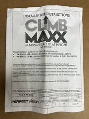 Perfect Vision “Climb Maxx” PART # PV-CMX-L-X-BA Bottom Anchor For Fixed Ladder