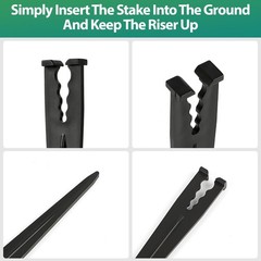 100 Pack 1/4 Inch Drip Irrigation Support Stakes, Plastic, 5.68 Inch, Barb Conne