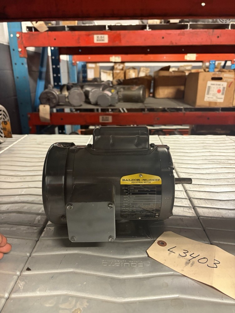 NEW NO BOX Baldor L 3403 Industrial Motor 1/4 HP Single Phase 115/230 VAC 60 HZ