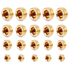 20pcs 1/8″ 1/4″ 3/8″ 1/2″ NPT Brass Hex Countersunk Plugs Socket Pipe Fittings