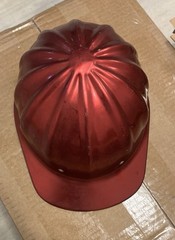 Vintage Fibre-Metal SuperLite Aluminum Hard Hat 1960-70’s Safety Cap CRIMSON