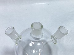 CHEMGLASS Glass 500mL 14/20 Angled 3-Neck Heavy Wall Round Bottom Flask CG-1524