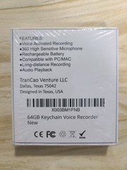 TCTEC 64 GB KEYCHAIN VOICE RECORDER WITH 750 RECORDING HRS