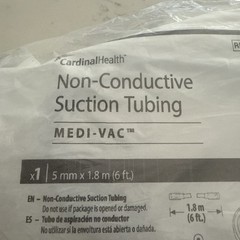 Lot 4 CARDINAL HEALTH N56A MEDI-VAC NON-CONDUCTIVE SUCTION TUBING 5 MM X 1.8 M