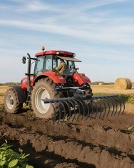 50” Landscape Rake, 3 Point Hitch Tractor Rake Fit for Category-0 Cat-1 Tractor