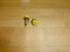 Lot/5 HH Smith 202 Yellow Insulated Tip Jack Test Point,NOS