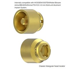 Multi-Unit 4.8 Locator Abutment For Hiossen/Nobel/Zimmer Straight Angled Implant