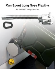 2 Pack Flexible Jerry Can Spout Nozzle NATO Fuel Can Long Neck Replacement Parts