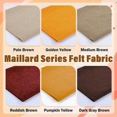 6 Rolls 12″X35″ 1.4Mm Thick Soft Felt Fabric Sheet 6 Assorted Maillard Series Co