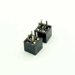 100pcs Pitch 2mm 2×2 Pin 4 Pin Female Double Row Straight Pin PCB Header Strip